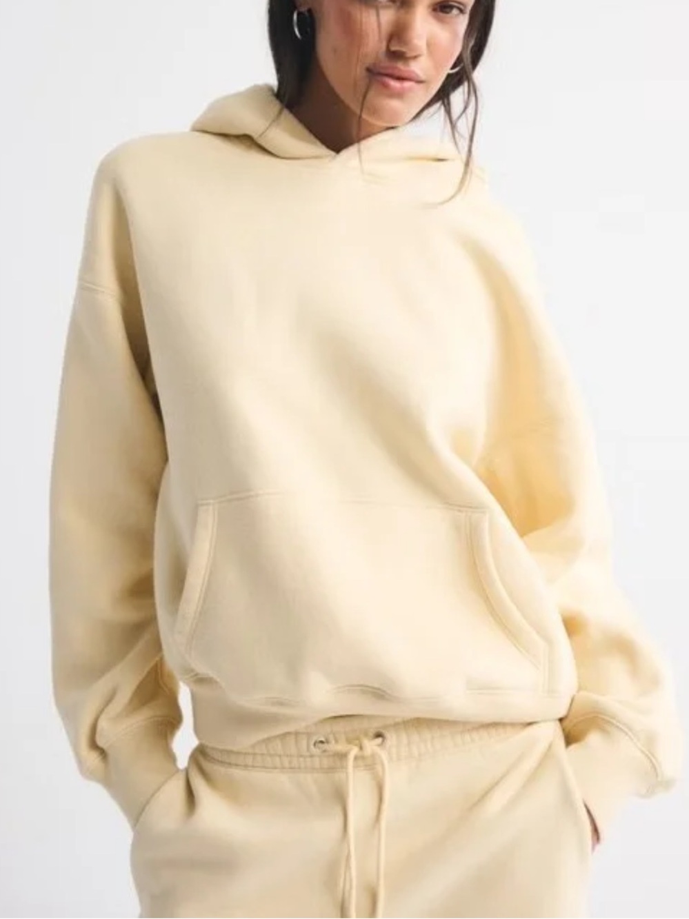 Abercrombie & Fitch Cream Hooded Sweatshirt and sweatpants SET NWOT